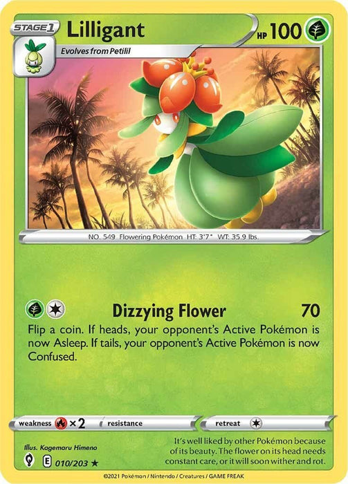 Pokemon Lilligant 010/203 SWSH07: Evolving Skies Reverse Holo - EternaCards