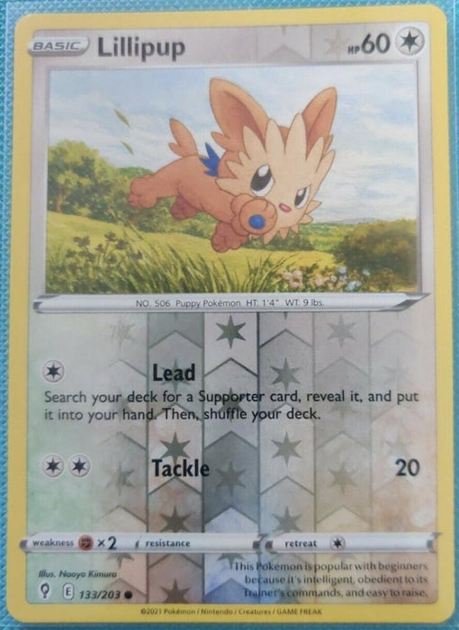 Pokemon Lillipup 133/203 SWSH07: Evolving Skies Normal - Eterna Cards