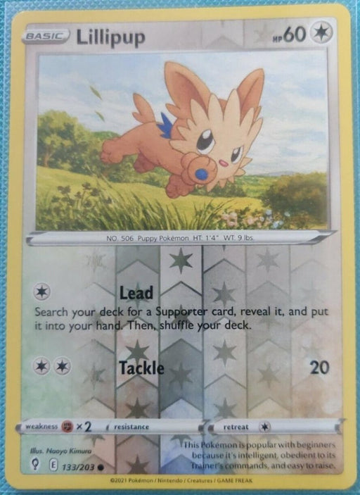 Pokemon Lillipup 133/203 SWSH07: Evolving Skies Normal - Eterna Cards