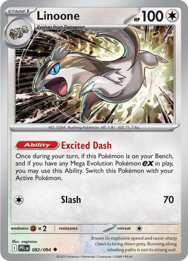 Pokemon Linoone 082/094 ME02: Phantasmal Flames Normal