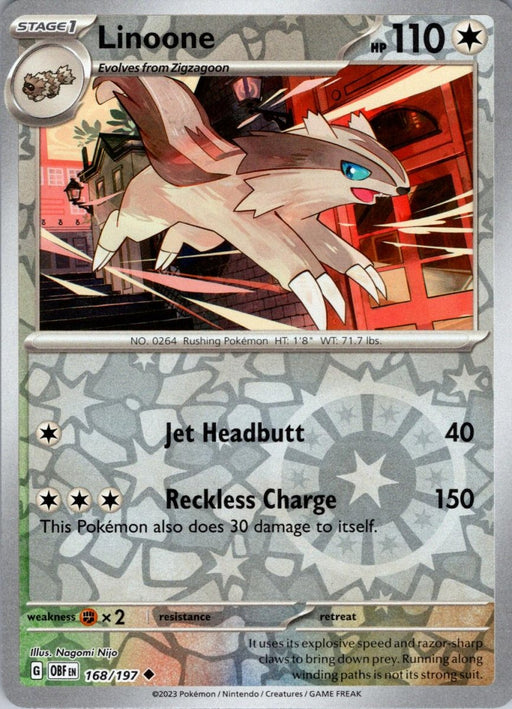 Pokemon Linoone 168/197 SV03: Obsidian Flames Normal - Eterna Cards