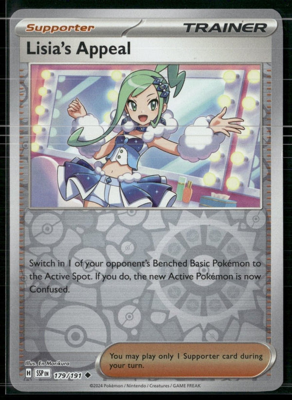 Pokemon Lisia's Appeal - 179/191 179/191 SV08: Surging Sparks Reverse Holo