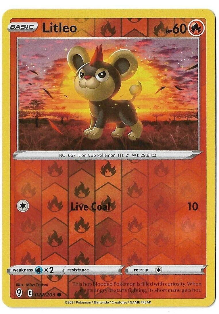 Pokemon Litleo 022/203 SWSH07: Evolving Skies Normal