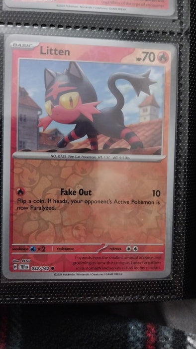 Pokemon Litten - 032/162 SV05: Temporal Forces Normal - Eterna Cards