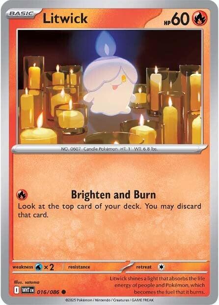 Pokemon Litwick 016/086 SV: White Flare Normal - Eterna Cards
