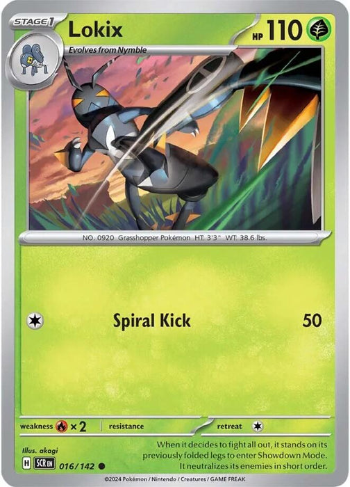 Pokemon Lokix 016/142 SV07: Stellar Crown Reverse Holo - EternaCards
