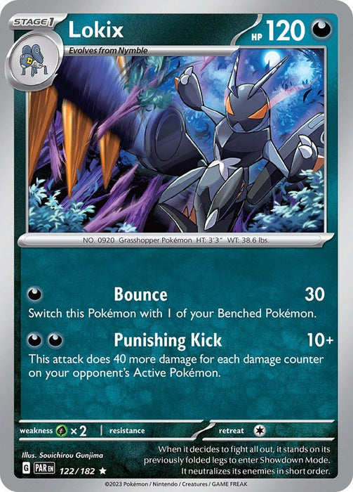Pokemon Lokix 122/182 SV04: Paradox Rift Holo - EternaCards
