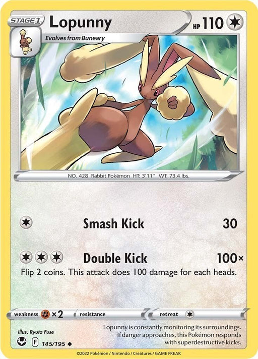 Pokemon Lopunny 145/195 SWSH12: Silver Tempest Reverse Holo - EternaCards