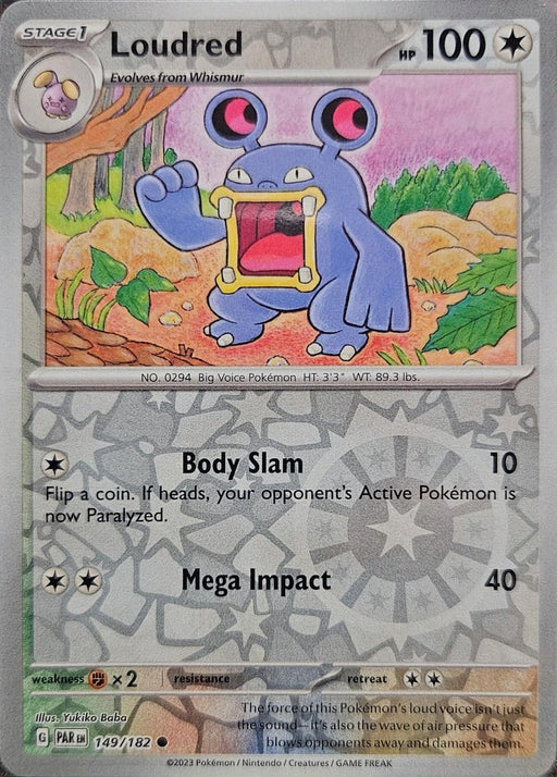 Pokemon Loudred 149/182 SV04: Paradox Rift Normal - Eterna Cards