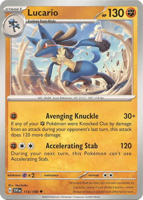Pokemon Lucario - 114/198 114/198 SV01: Scarlet & Violet Base Set Reverse Holo - EternaCards