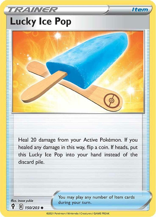 Pokemon Lucky Ice Pop 150/203 SWSH07: Evolving Skies Reverse Holo - EternaCards
