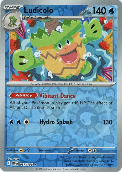 Pokemon Ludicolo 037/159 SV09: Journey Together Holo - Eterna Cards