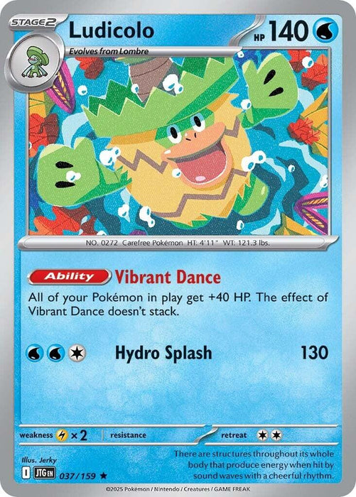 Pokemon Ludicolo 037/159 SV09: Journey Together Reverse Holo - EternaCards