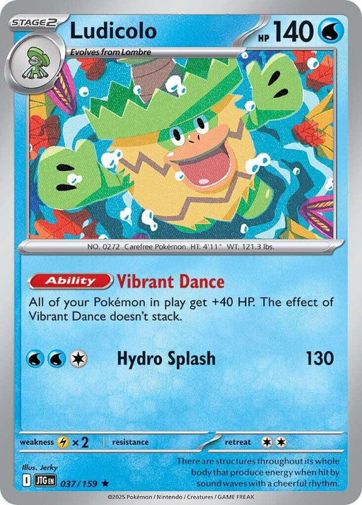 Pokemon Ludicolo 037/159 SV09: Journey Together Reverse Holo - EternaCards