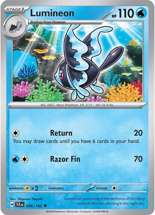 Pokemon Lumineon 036/142 SV07: Stellar Crown Normal - EternaCards