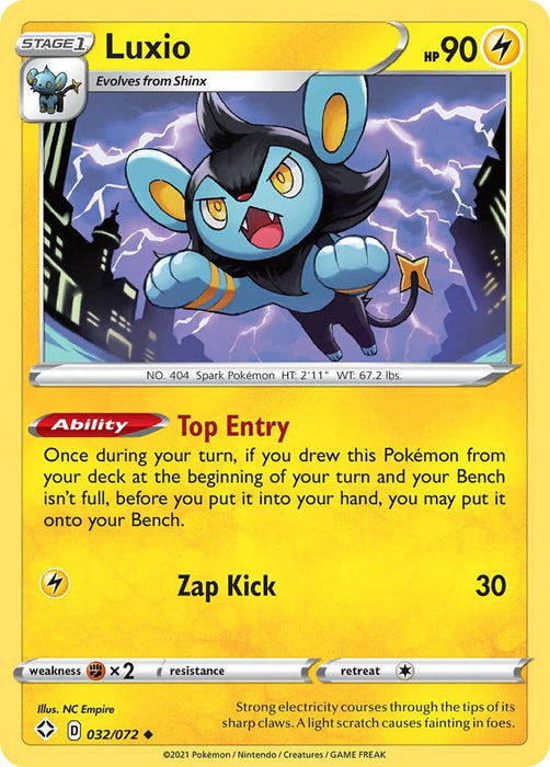 Pokemon Luxio 032/072 Shining Fates Normal - EternaCards