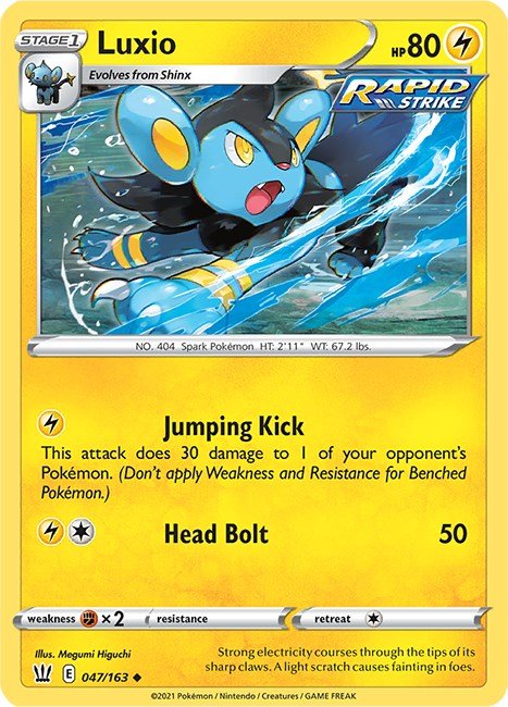 Pokemon Luxio 047/163 SWSH05: Battle Styles Normal - Eterna Cards