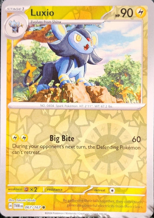 Pokemon Luxio 067/167 SV06: Twilight Masquerade Normal - Eterna Cards