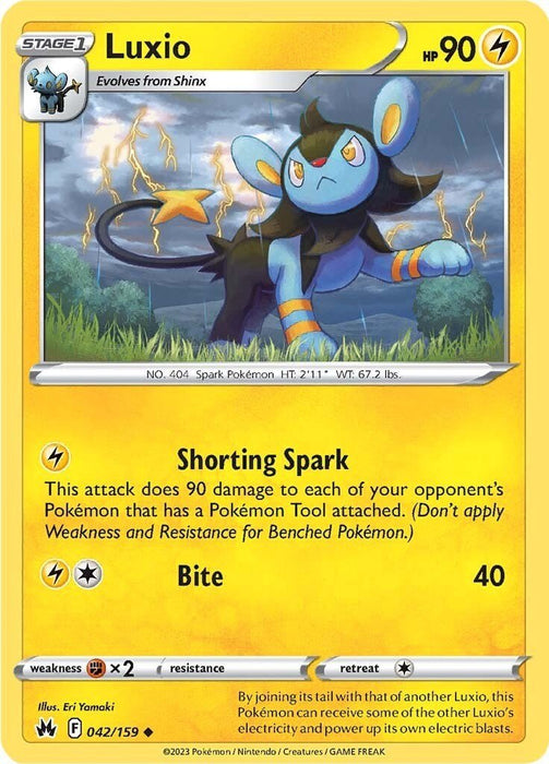 Pokemon Luxio (42) 042/159 SWSH: Crown Zenith Reverse Holo - EternaCards