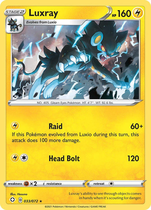 Pokemon Luxray 033/072 Shining Fates Holo - EternaCards