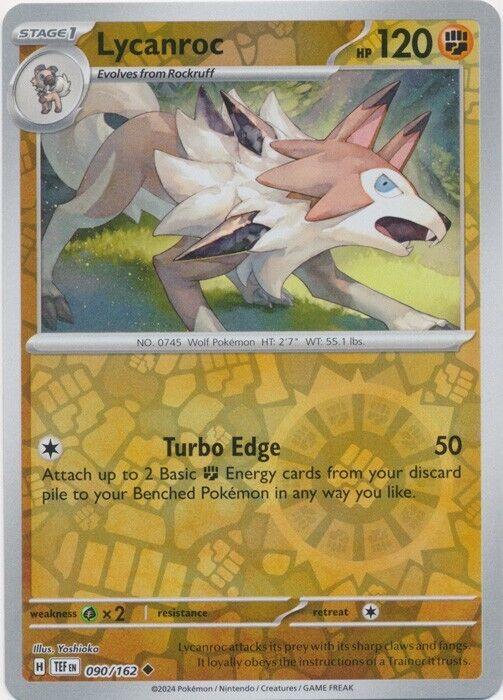 Pokemon Lycanroc 090/162 SV05: Temporal Forces Normal - Eterna Cards