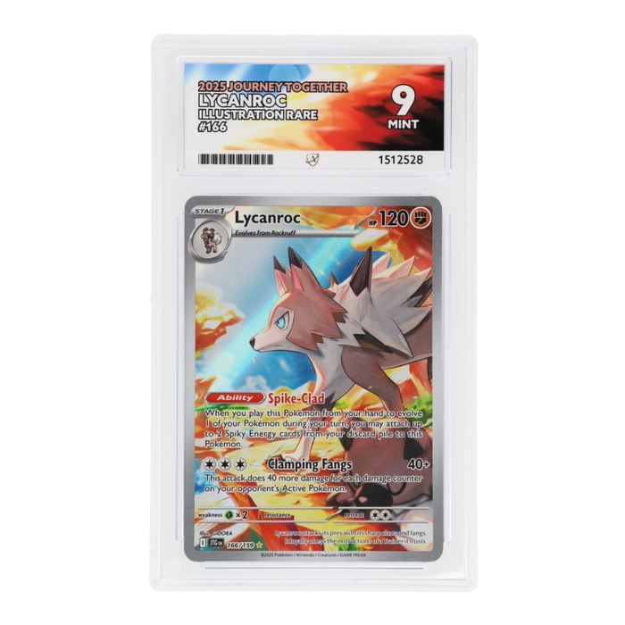 Pokemon Lycanroc 166/159 ACE 9 Mint Journey Together Illustration Rare - Eterna Cards
