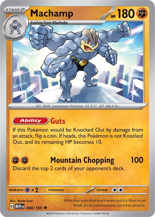 Pokemon Machamp 068/165 SV: Scarlet & Violet 151 Holo - EternaCards