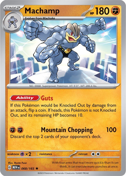 Pokemon Machamp 068/165 SV: Scarlet & Violet 151 Holo - EternaCards