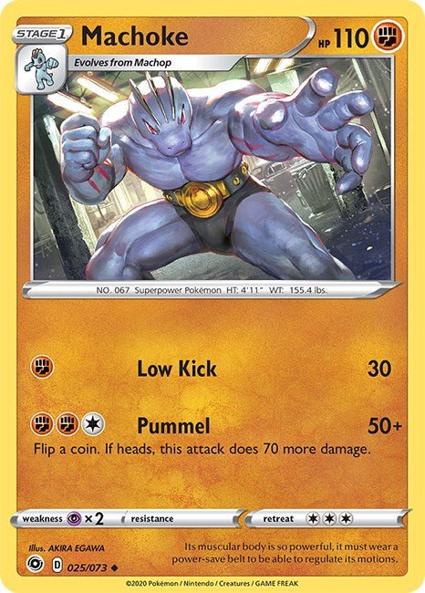 Pokemon Machoke 25/73 Champion's Path Normal - Eterna Cards