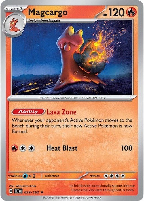 Pokemon Magcargo 029/162 SV05: Temporal Forces Holo - EternaCards