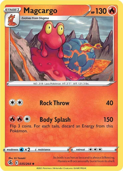 Pokemon Magcargo 035/264 SWSH08: Fusion Strike Normal - Eterna Cards