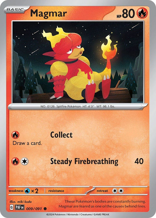 Pokemon Magmar 009/091 SV: Paldean Fates Normal - EternaCards