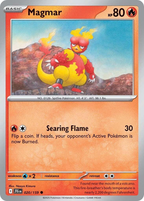 Pokemon Magmar 020/159 SV09: Journey Together Normal - Eterna Cards