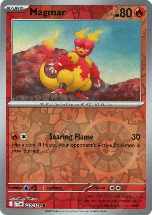 Pokemon Magmar 020/159 SV09: Journey Together Reverse Holo - Eterna Cards