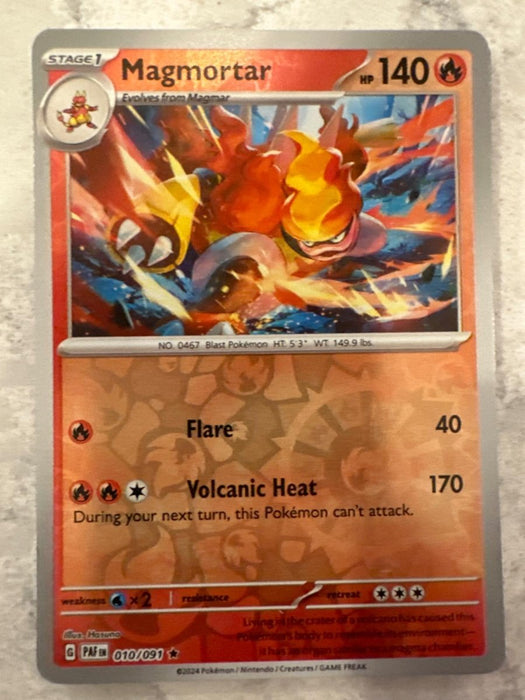 Pokemon Magmortar 010/091 SV: Paldean Fates Holo - Eterna Cards