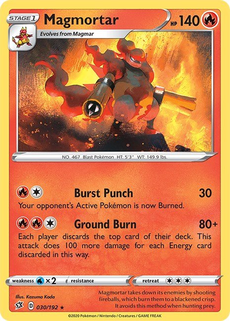 Pokemon Magmortar 030/192 SWSH02: Rebel Clash Normal - Eterna Cards