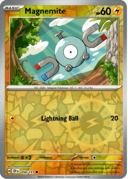 Pokemon Magnemite 058/191 SV08: Surging Sparks Normal - Eterna Cards