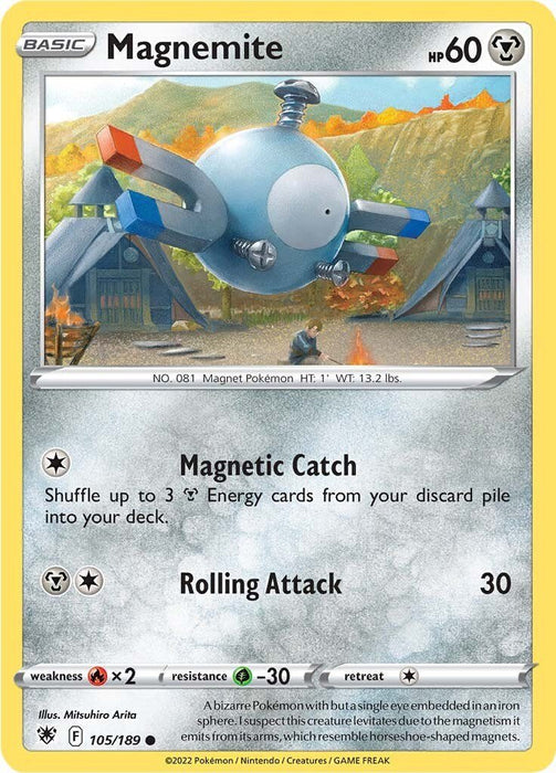 Pokemon Magnemite 105/189 SWSH10: Astral Radiance Normal - EternaCards