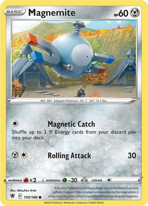 Pokemon Magnemite 105/189 SWSH10: Astral Radiance Normal - EternaCards