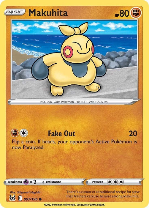Pokemon Makuhita 097/196 SWSH11: Lost Origin Reverse Holo - EternaCards