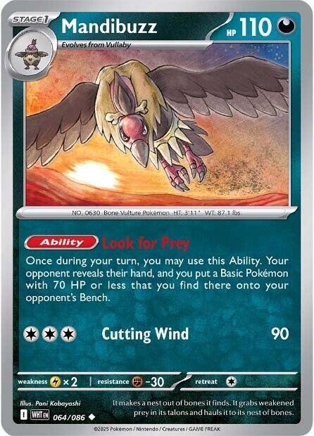 Pokemon Mandibuzz 064/086 SV: White Flare Normal - EternaCards