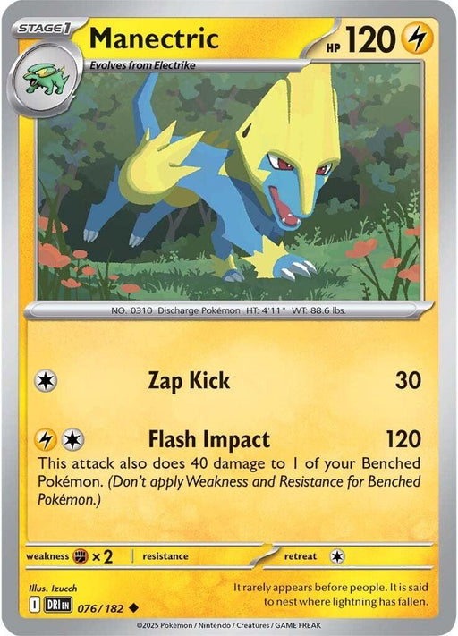 Pokemon Manectric 076/182 SV10: Destined Rivals Reverse Holo - EternaCards