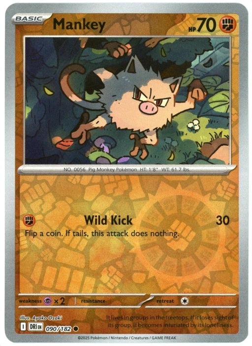 Pokemon Mankey 090/182 SV10: Destined Rivals Normal - Eterna Cards