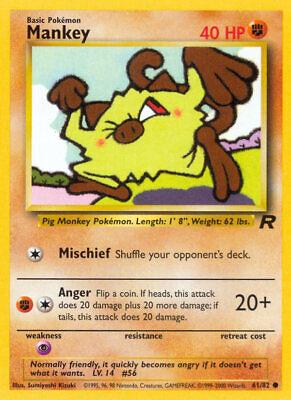 Pokemon Mankey 61/82 Team Rocket Unlimited - Eterna Cards