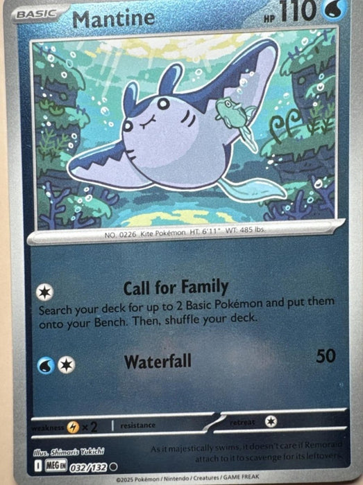 Pokemon Mantine 032/132 ME01: Mega Evolution Normal - Eterna Cards