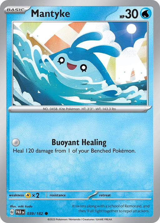 Pokemon Mantyke - 039/182 039/182 SV04: Paradox Rift Reverse Holofoil - EternaCards