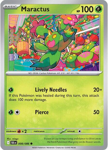 Pokemon Maractus 008/086 SV: Black Bolt Reverse Holo - EternaCards