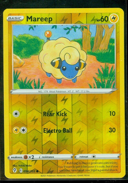 Pokemon Mareep 054/203 SWSH07: Evolving Skies Normal - Eterna Cards