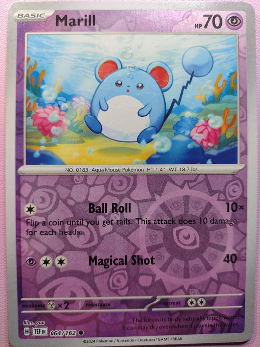Pokemon Marill 064/162 SV05: Temporal Forces Normal - Eterna Cards