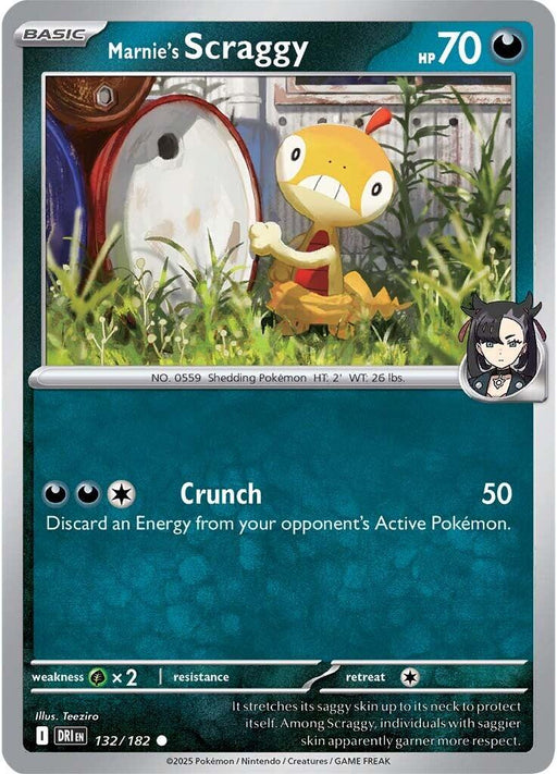 Pokemon Marnie's Scraggy 132/182 SV10: Destined Rivals Normal - EternaCards